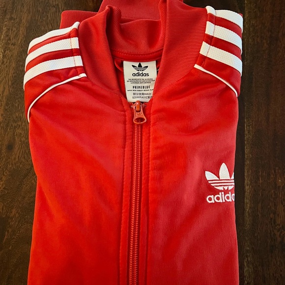 adidas Originals Adicolor Superstar Track Jacket in Red - 11/12 - Picture 7 of 8